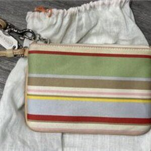 Coach Y2K Multicolor Striped Wristlet – 2000s Vintage